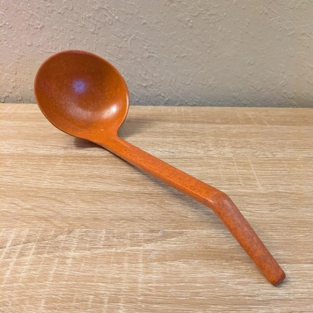 VTG Flintwood Orange Melamine Soup Ladle Long Handle Kitchen Serving Utensil‎